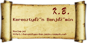 Keresztyén Benjámin névjegykártya