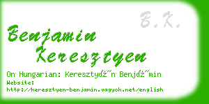benjamin keresztyen business card